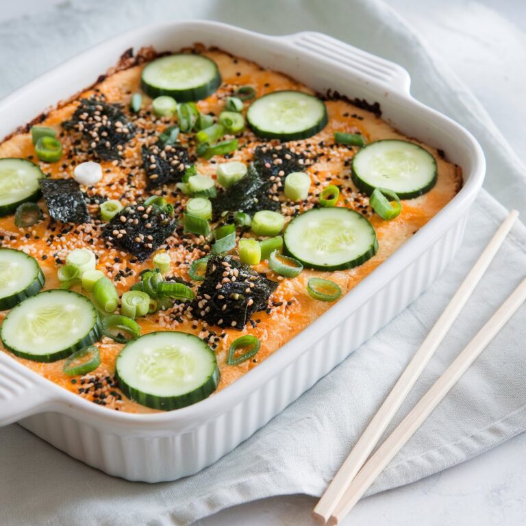 salmon sushi bake